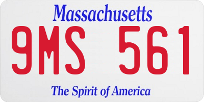 MA license plate 9MS561