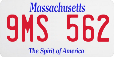 MA license plate 9MS562