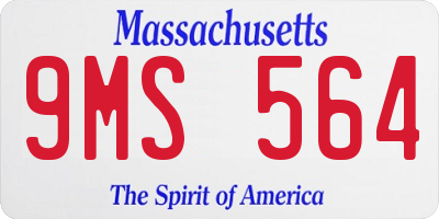 MA license plate 9MS564