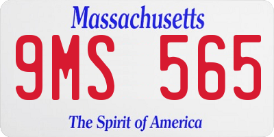 MA license plate 9MS565