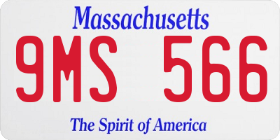 MA license plate 9MS566