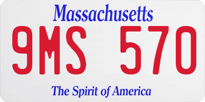 MA license plate 9MS570