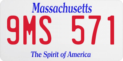 MA license plate 9MS571