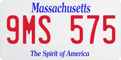 MA license plate 9MS575