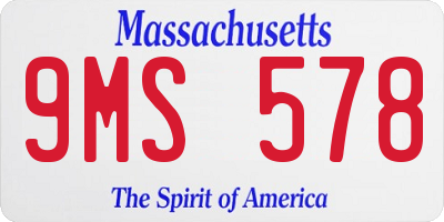 MA license plate 9MS578