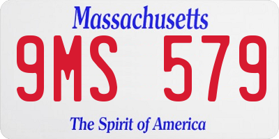 MA license plate 9MS579