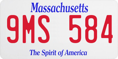 MA license plate 9MS584