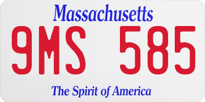 MA license plate 9MS585