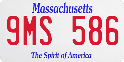 MA license plate 9MS586