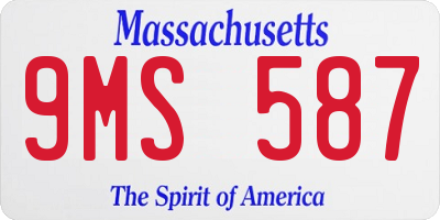 MA license plate 9MS587