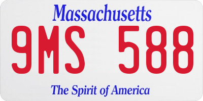 MA license plate 9MS588