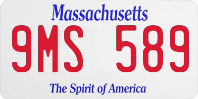 MA license plate 9MS589