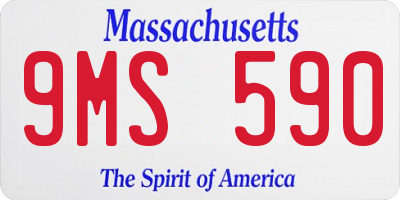 MA license plate 9MS590
