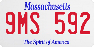 MA license plate 9MS592
