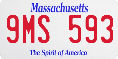 MA license plate 9MS593