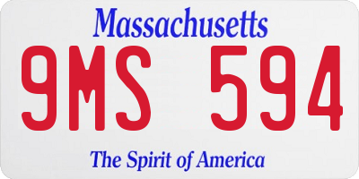 MA license plate 9MS594