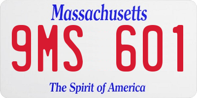 MA license plate 9MS601