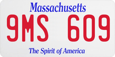 MA license plate 9MS609