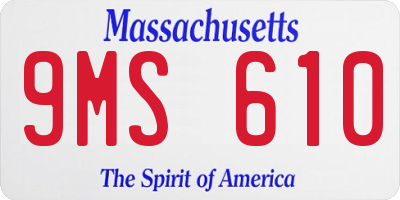 MA license plate 9MS610