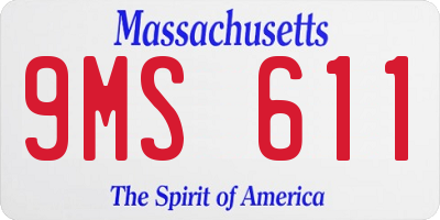MA license plate 9MS611