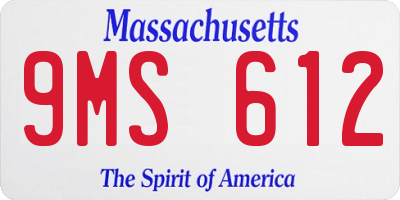 MA license plate 9MS612