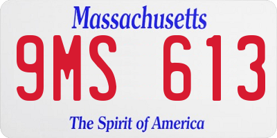 MA license plate 9MS613