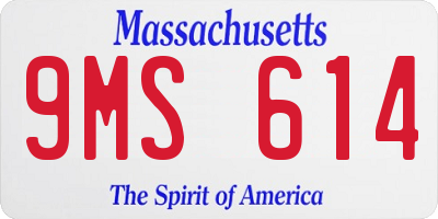 MA license plate 9MS614