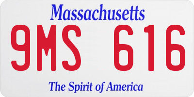 MA license plate 9MS616