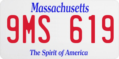 MA license plate 9MS619