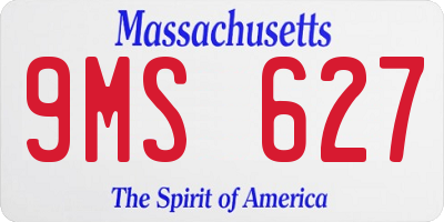 MA license plate 9MS627