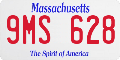 MA license plate 9MS628