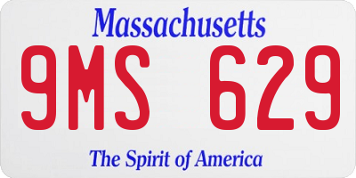 MA license plate 9MS629