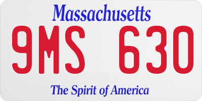 MA license plate 9MS630