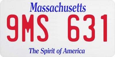 MA license plate 9MS631