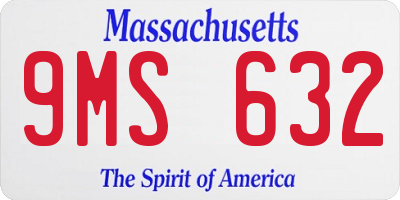 MA license plate 9MS632