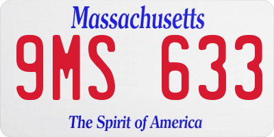 MA license plate 9MS633