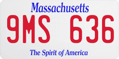 MA license plate 9MS636