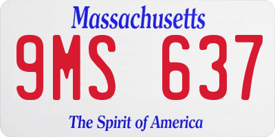 MA license plate 9MS637