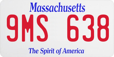 MA license plate 9MS638