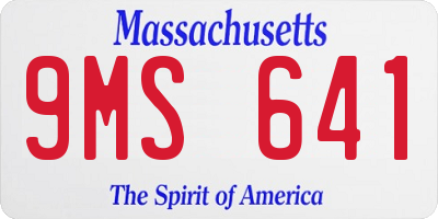 MA license plate 9MS641