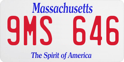 MA license plate 9MS646