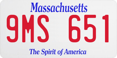 MA license plate 9MS651