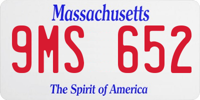 MA license plate 9MS652