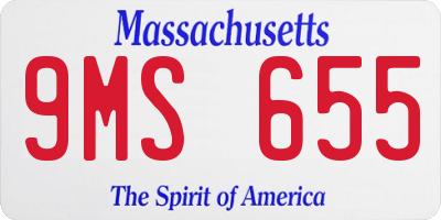 MA license plate 9MS655