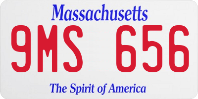 MA license plate 9MS656
