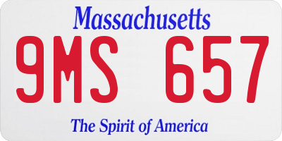 MA license plate 9MS657