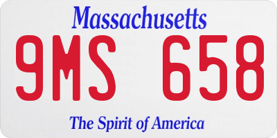 MA license plate 9MS658
