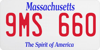 MA license plate 9MS660