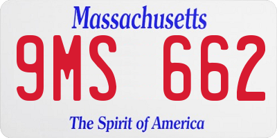 MA license plate 9MS662