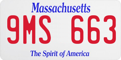 MA license plate 9MS663